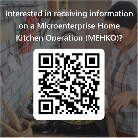 Microenterprise home kitchen operation information subscription QR code