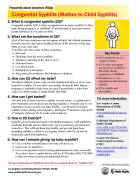 Frequently Asked Questions about 
								Congenital Syphilis