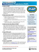 Frequently Asked Questions about Pre-Exposure 
								Prophylaxis (PrEP)