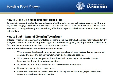 How to Clean Up Smoke and Soot from a Fire Flyer