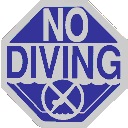 No Diving Sign