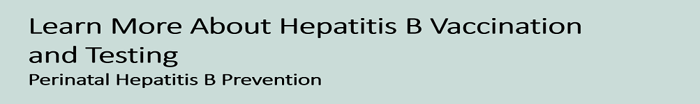 Hepatitis B Vaccination and Testing Perinatal Hepatitis B Prevention