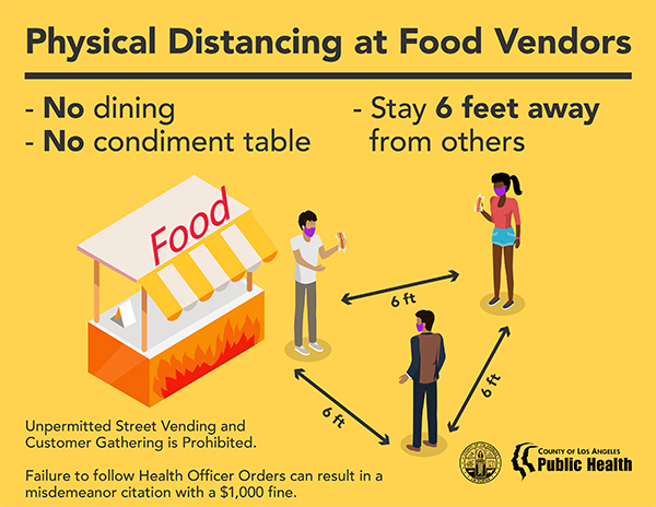 Physical Distancing at Food Vendors English thumbnail