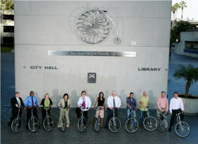 Long Beach City Council shows their support for bicycling in the city.