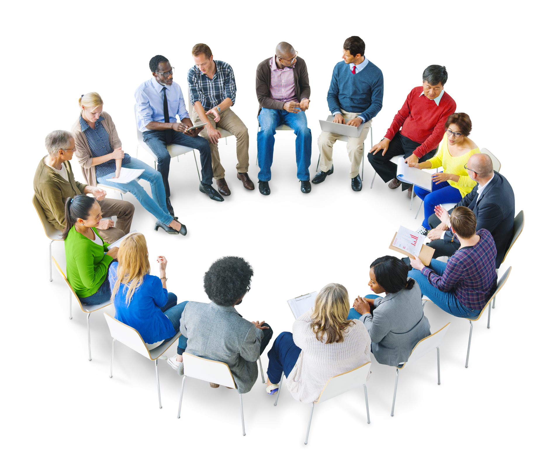 people sitting in a circle