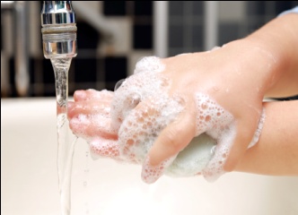 Photos of hands washing